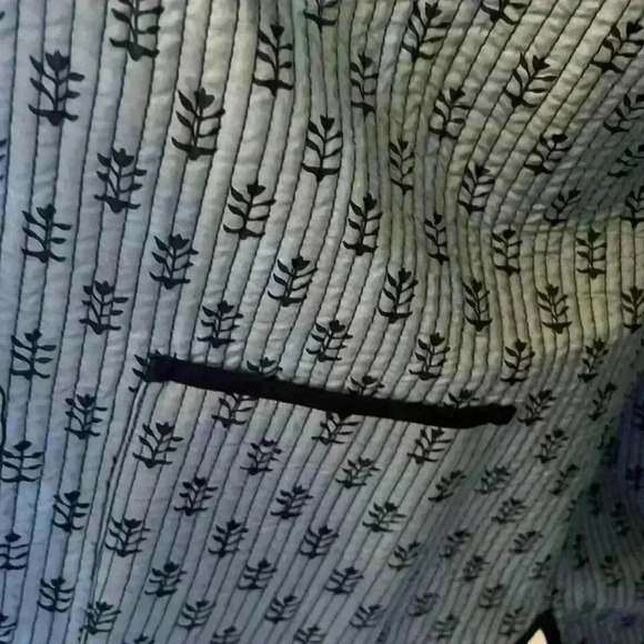 Reversible Quilted Ladies Asian Inspired Jacket Navy & Green Measures L - Picture 4 of 5